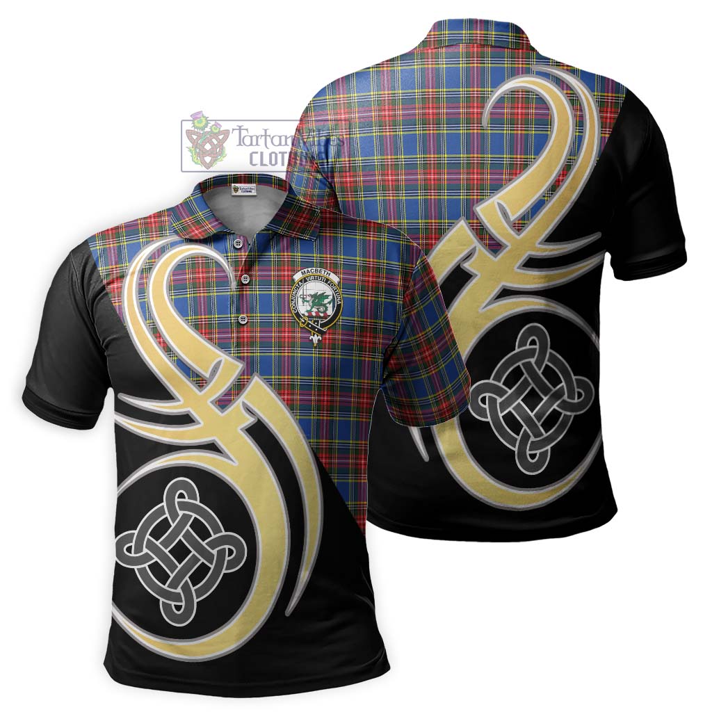 MacBeth (McBeth) Tartan Polo Shirt with Family Crest and Celtic Symbol Style Kid - Tartan Vibes Clothing