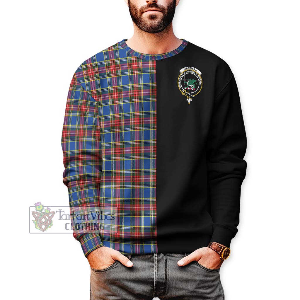 Tartan Vibes Clothing MacBeth Tartan Sweatshirt with Family Crest and Half Of Me Style