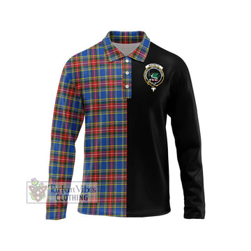MacBeth (McBeth) Tartan Long Sleeve Polo Shirt with Family Crest and Half Of Me Style Unisex - Tartan Vibes Clothing