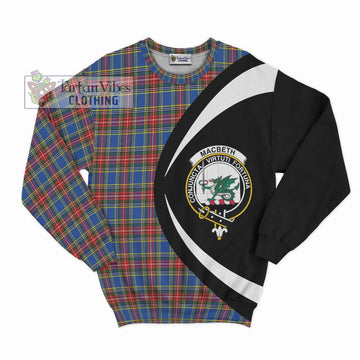 MacBeth (McBeth) Tartan Sweatshirt with Family Crest Circle Style