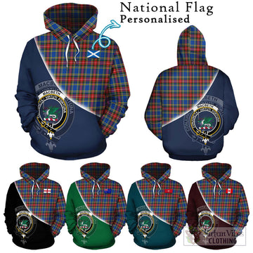 MacBeth (McBeth) Tartan Hoodie with Personalised National Flag and Family Crest Half Style