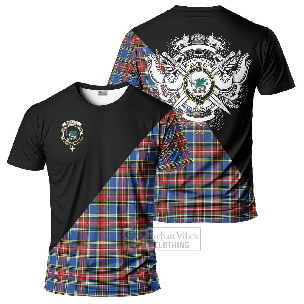 MacBeth (McBeth) Tartan T-Shirt with Family Crest and Military Logo Style Kid's Shirt - Tartanvibesclothing Shop