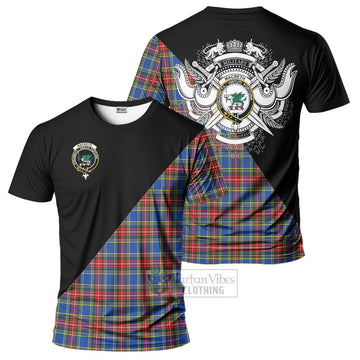 MacBeth (McBeth) Tartan T-Shirt with Family Crest and Military Logo Style