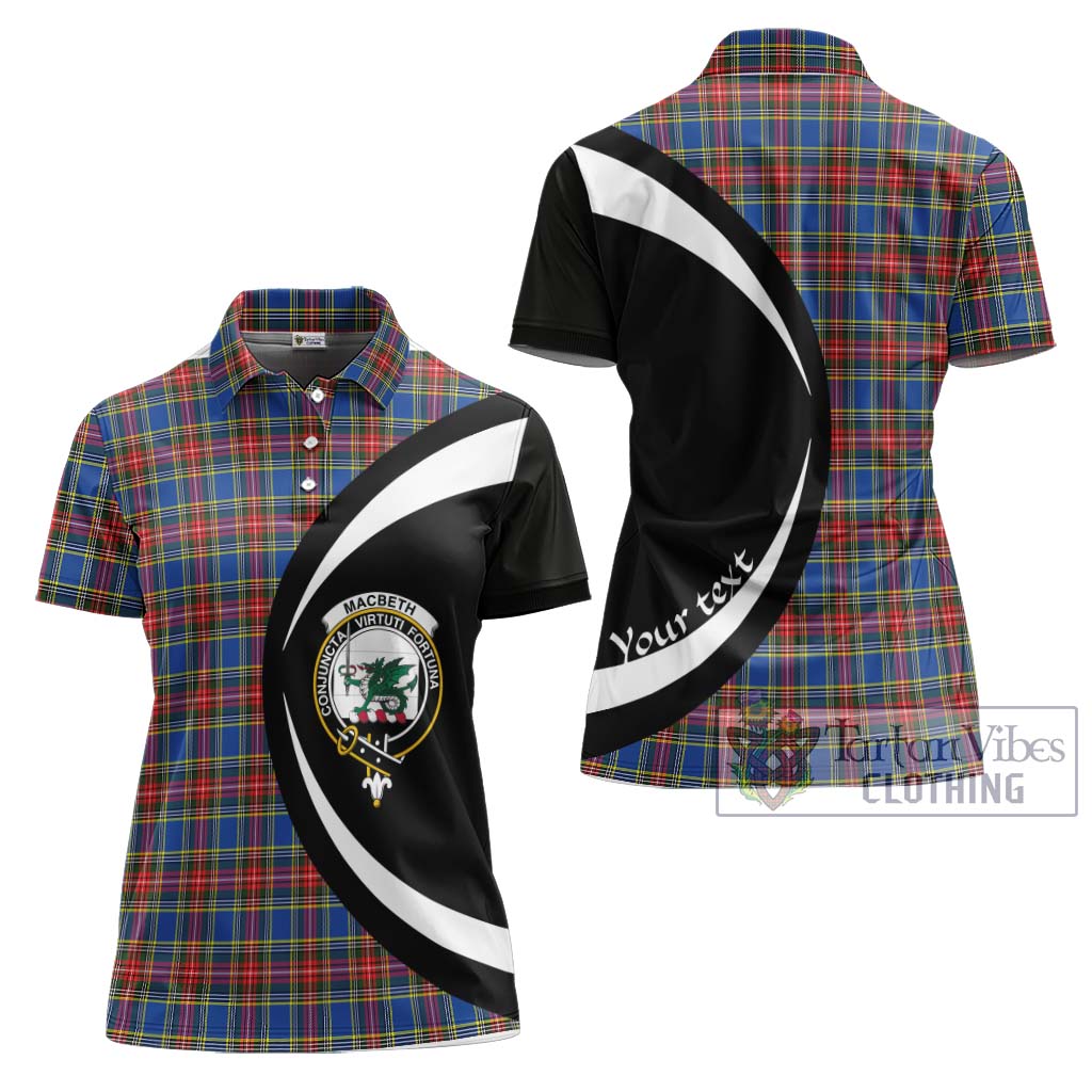 MacBeth (McBeth) Tartan Women's Polo Shirt with Family Crest Circle Style Women - Tartan Vibes Clothing