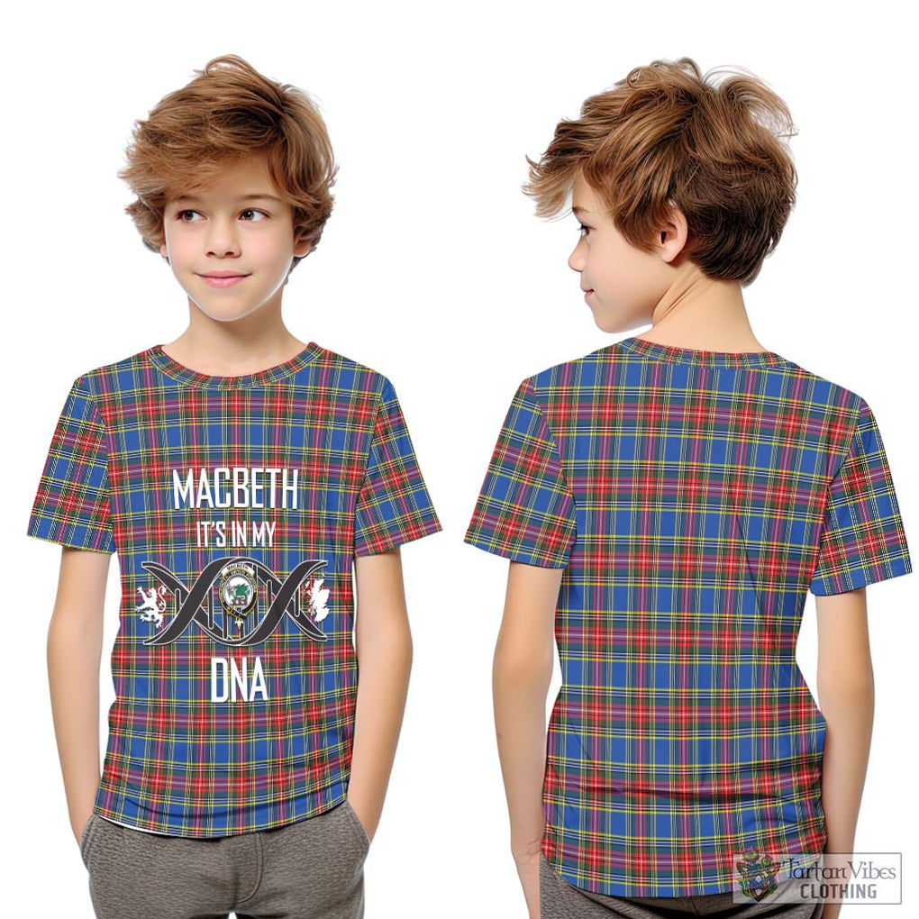 MacBeth (McBeth) Tartan Kid T-Shirt with Family Crest DNA In Me Style Youth XL Size14 - Tartanvibesclothing Shop