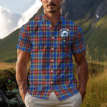 MacBeth (McBeth) Tartan Cotton Hawaiian Shirt with Family Crest