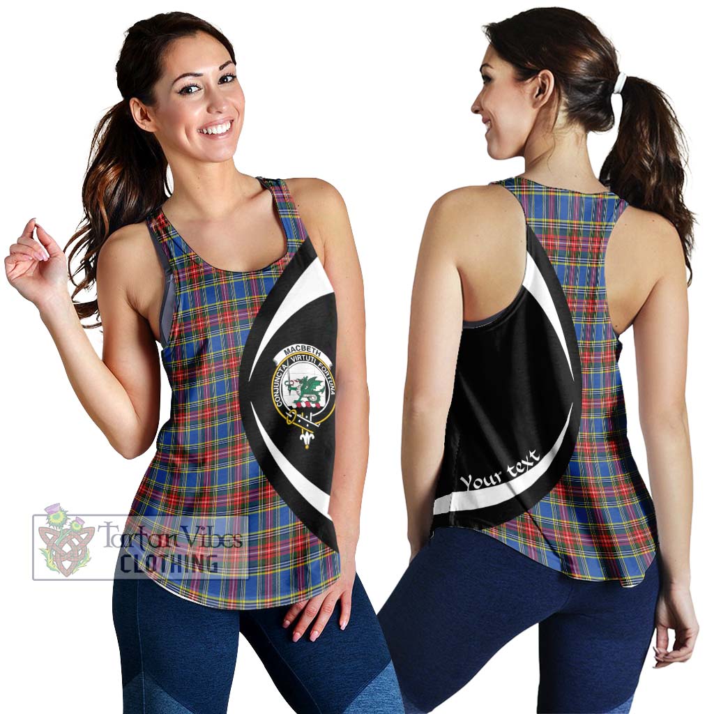 MacBeth (McBeth) Tartan Women's Racerback Tanks with Family Crest Circle Style 4XL - Tartan Vibes Clothing