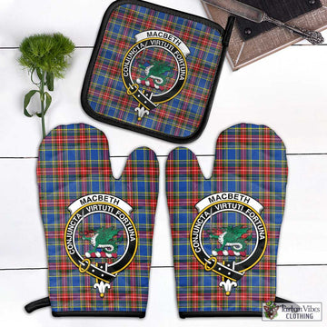 MacBeth (McBeth) Tartan Combo Oven Mitt & Pot-Holder with Family Crest Black - Tartan Vibes Clothing