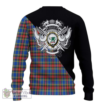 MacBeth (McBeth) Tartan Ugly Sweater with Family Crest and Military Logo Style