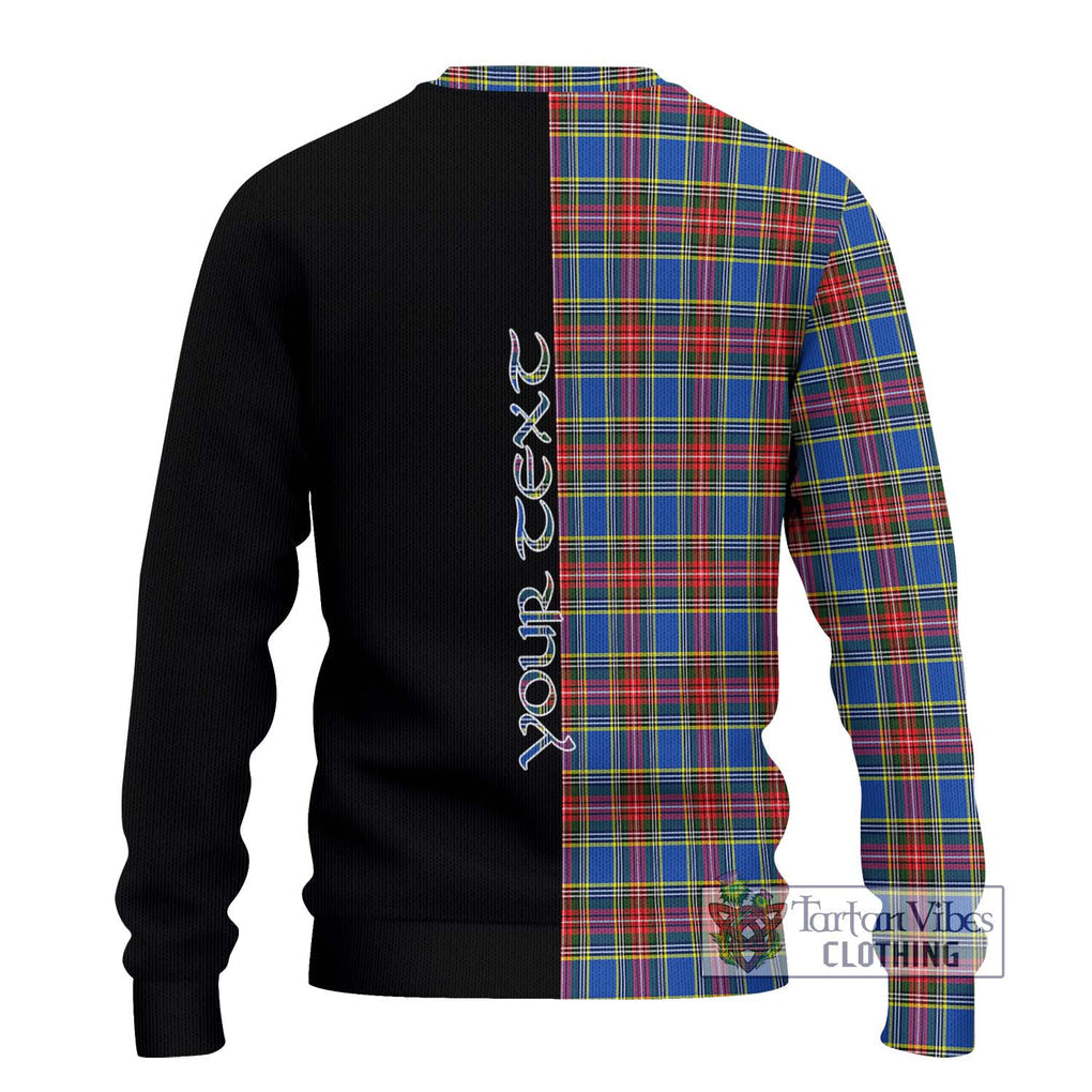 MacBeth (McBeth) Tartan Knitted Sweater with Family Crest and Half Of Me Style - Tartanvibesclothing Shop