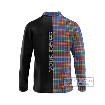 MacBeth (McBeth) Tartan Long Sleeve Polo Shirt with Family Crest and Half Of Me Style - Tartan Vibes Clothing