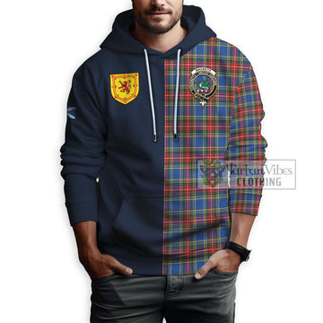 MacBeth (McBeth) Tartan Hoodie Alba with Scottish Lion Royal Arm Half Style