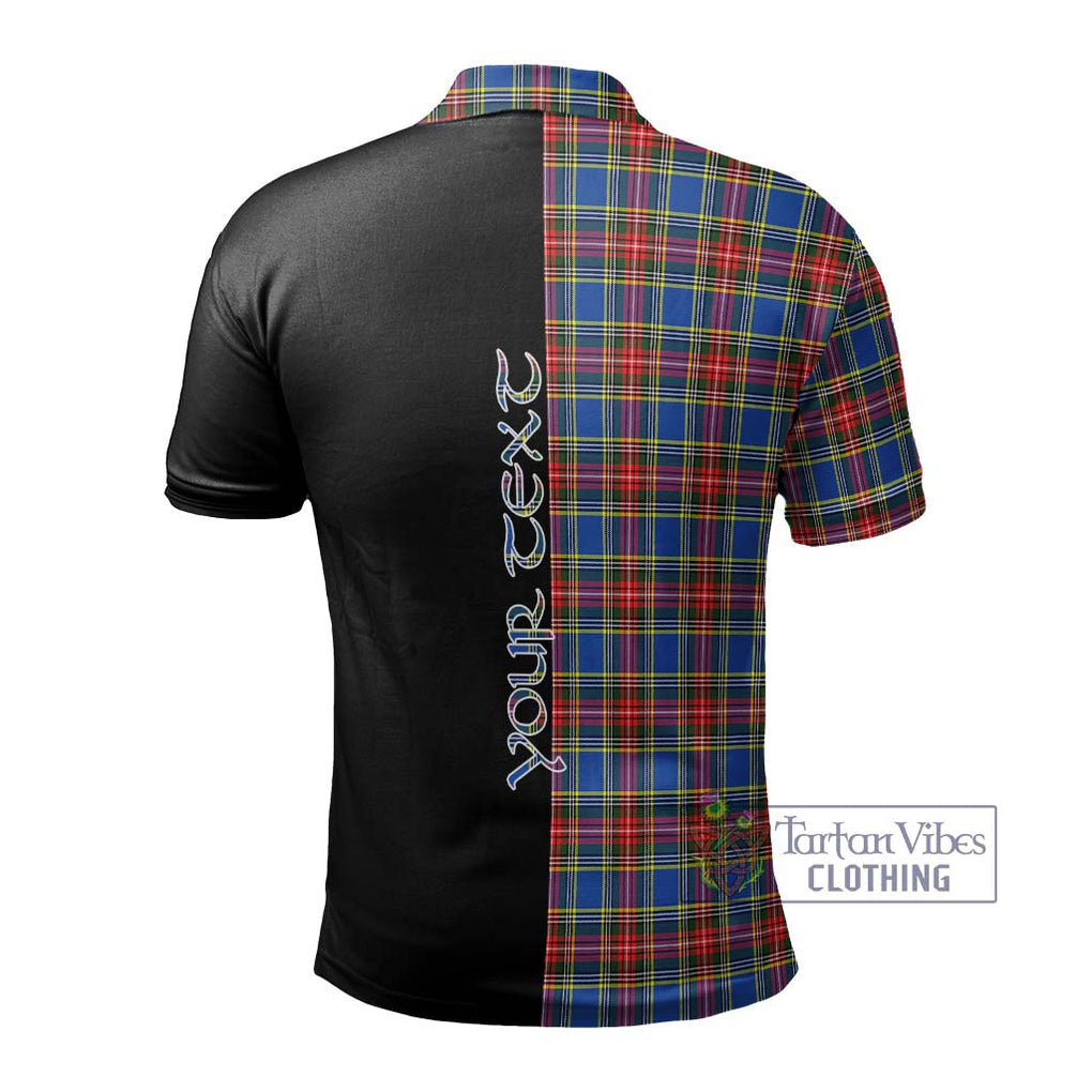 MacBeth (McBeth) Tartan Polo Shirt with Family Crest and Half Of Me Style - Tartanvibesclothing Shop