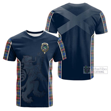 MacBeth (McBeth) Tartan Cotton T-shirt with Family Crest and Lion Rampant Vibes Sport Style