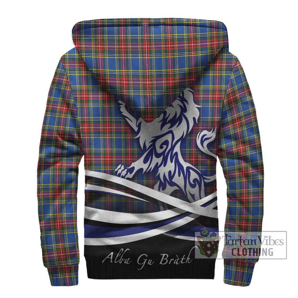 MacBeth (McBeth) Tartan Sherpa Hoodie with Alba Gu Brath Regal Lion Emblem - Tartanvibesclothing Shop