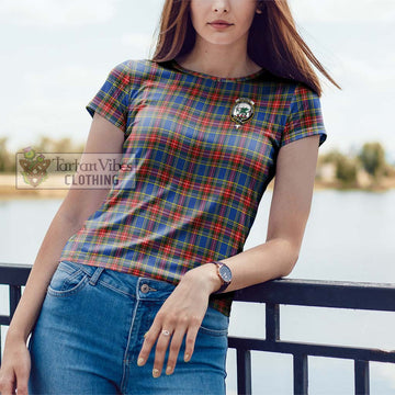 MacBeth (McBeth) Tartan Cotton T-Shirt with Family Crest