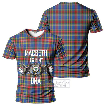 MacBeth (McBeth) Tartan T-Shirt with Family Crest DNA In Me Style