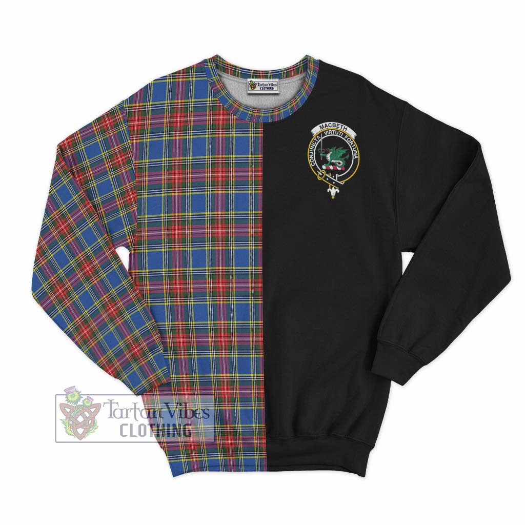 Tartan Vibes Clothing MacBeth Tartan Sweatshirt with Family Crest and Half Of Me Style