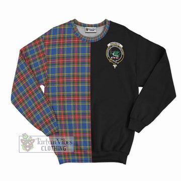 MacBeth (McBeth) Tartan Sweatshirt with Family Crest and Half Of Me Style