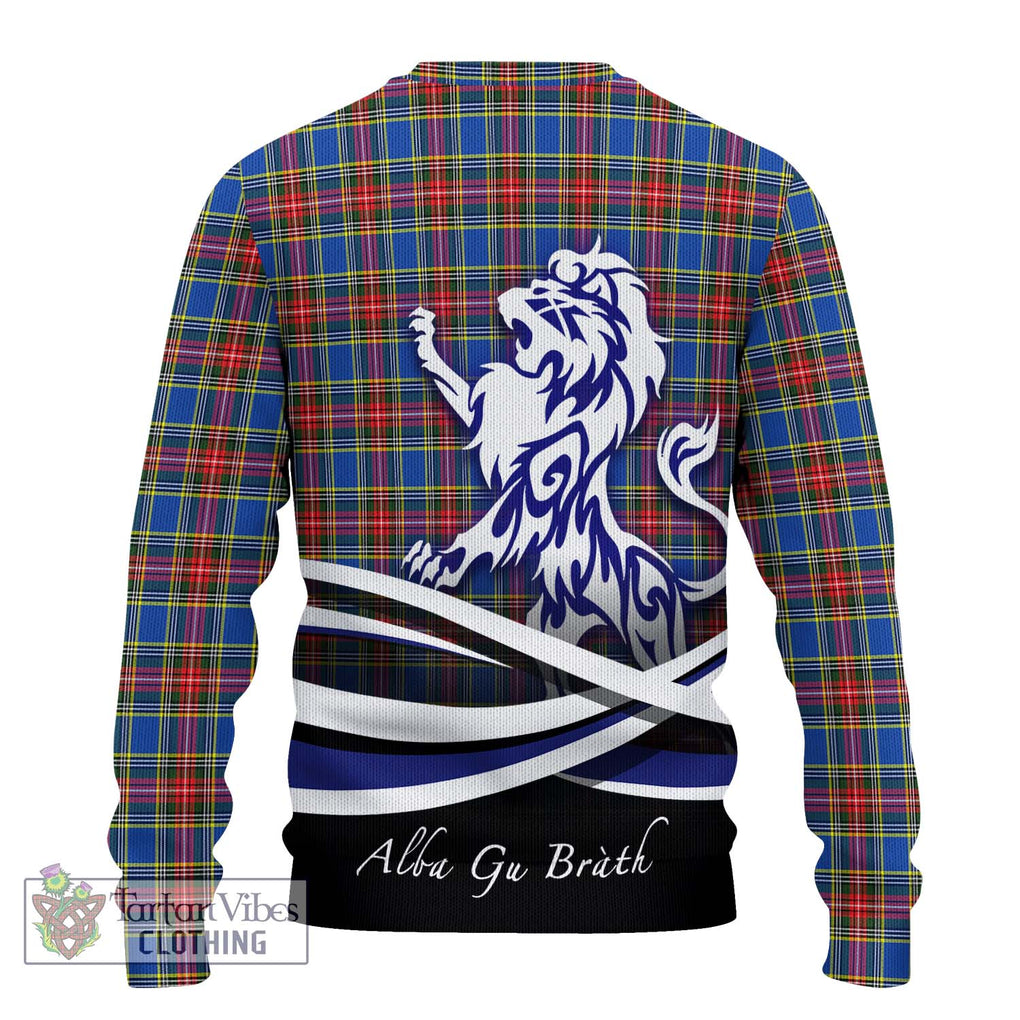 MacBeth (McBeth) Tartan Knitted Sweater with Alba Gu Brath Regal Lion Emblem - Tartanvibesclothing Shop