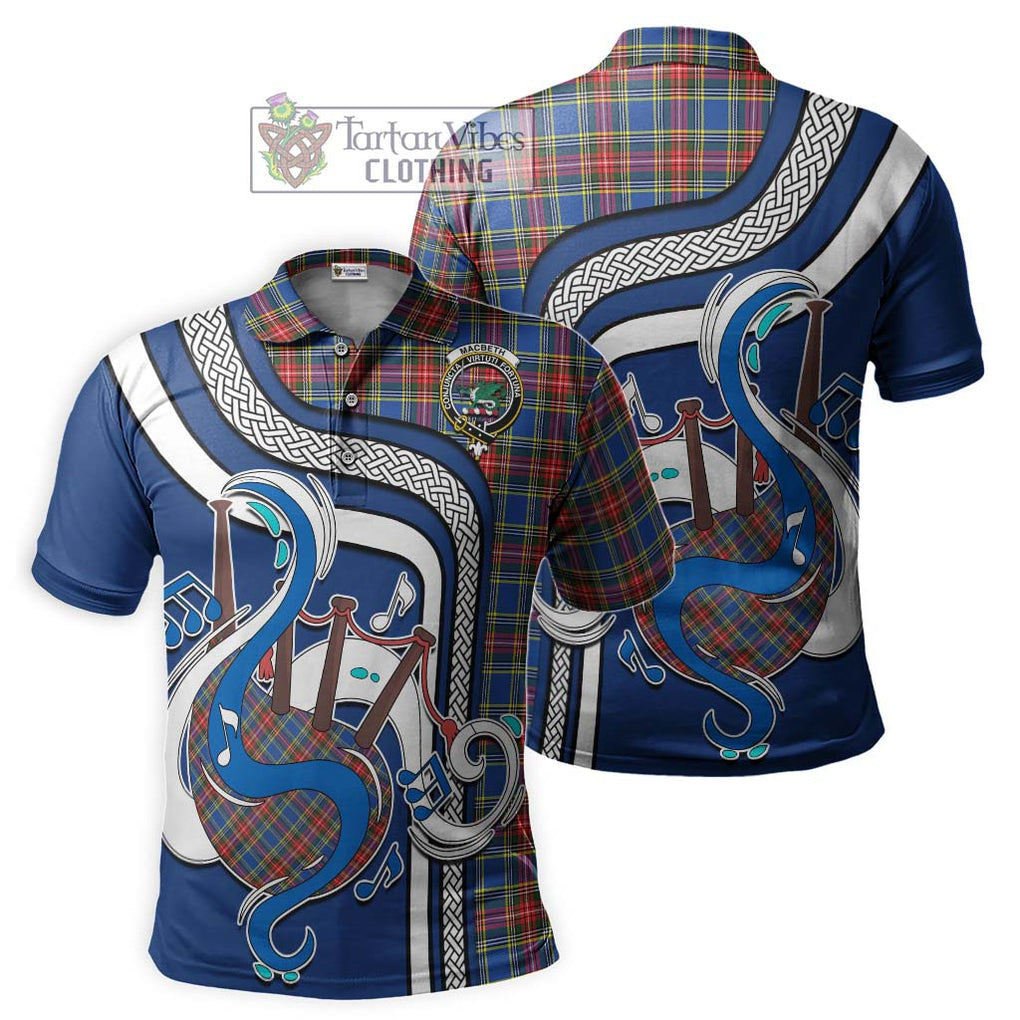 Tartan Vibes Clothing MacBeth Tartan Polo Shirt with Epic Bagpipe Style