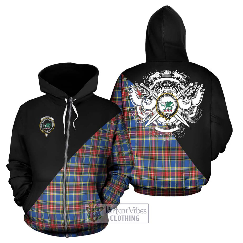 MacBeth (McBeth) Tartan Hoodie with Family Crest and Military Logo Style - Tartanvibesclothing Shop