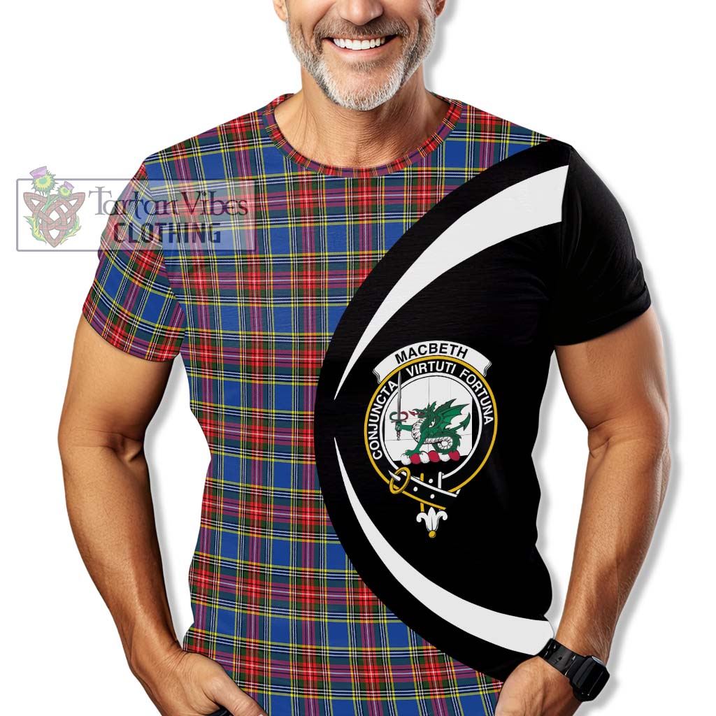 Tartan Vibes Clothing MacBeth Tartan T-Shirt with Family Crest Circle Style