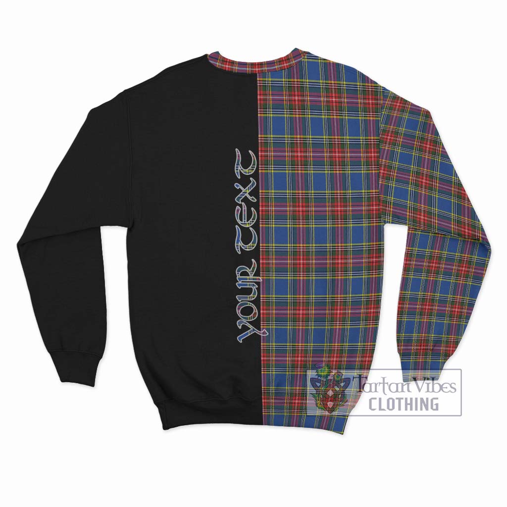 Tartan Vibes Clothing MacBeth Tartan Sweatshirt with Family Crest and Half Of Me Style