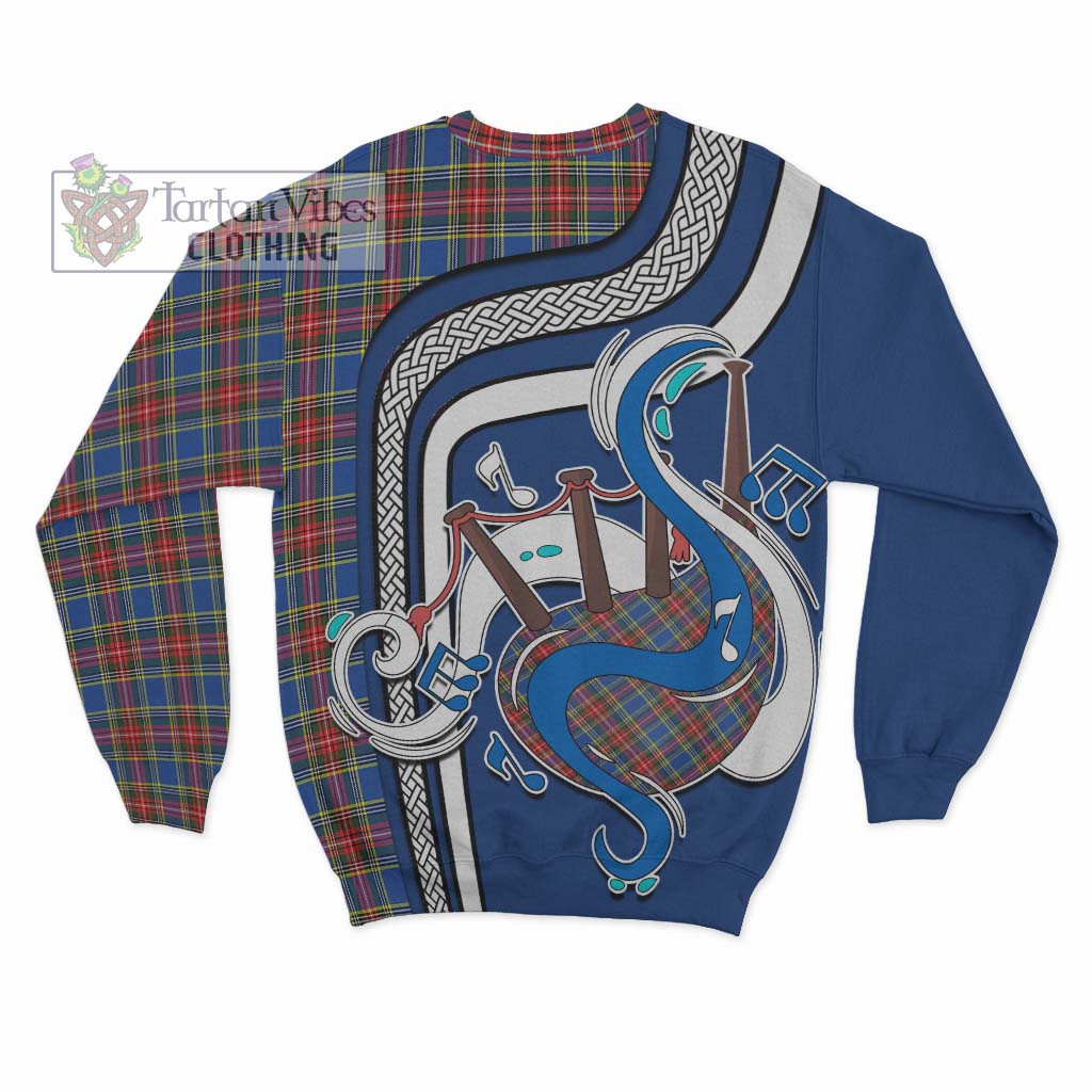 Tartan Vibes Clothing MacBeth Tartan Sweatshirt with Epic Bagpipe Style