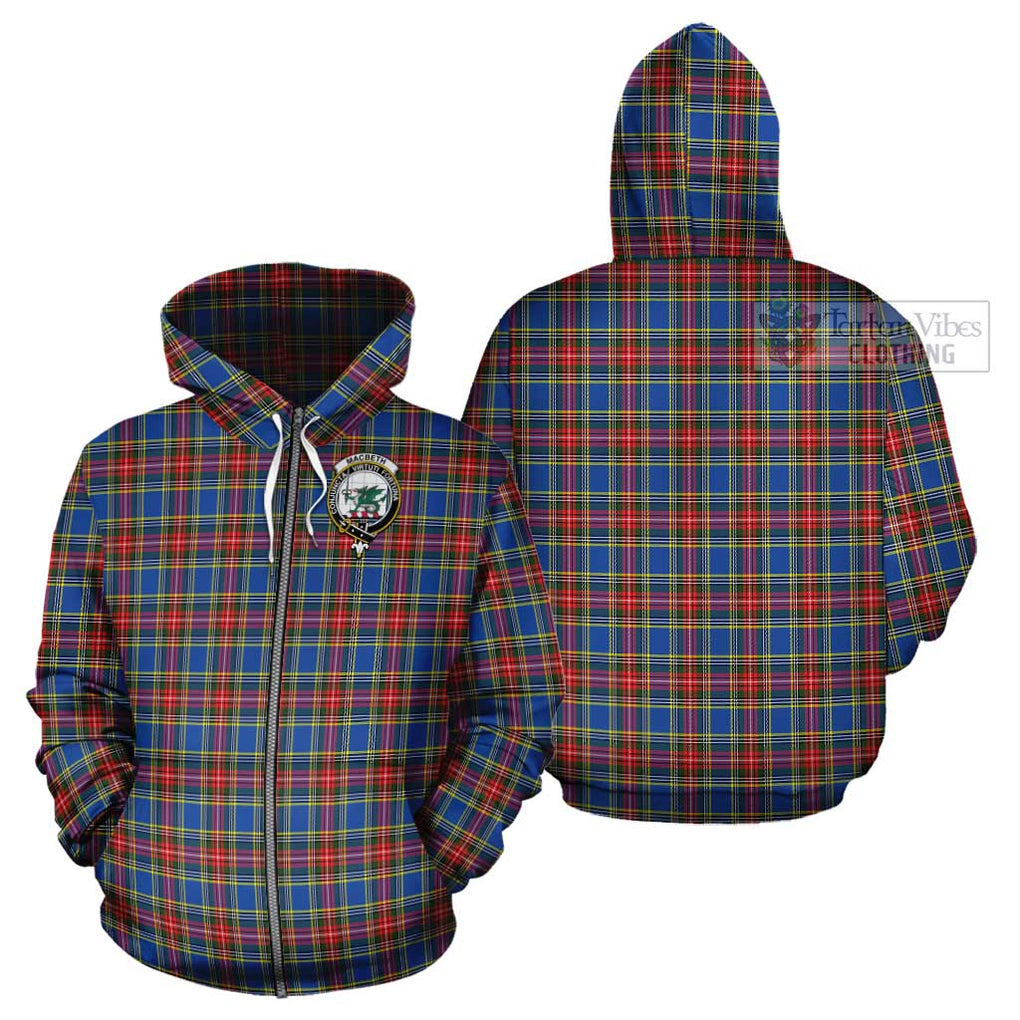 MacBeth (McBeth) Tartan Cotton Hoodie with Family Crest Zip Hoodie - Tartan Vibes Clothing