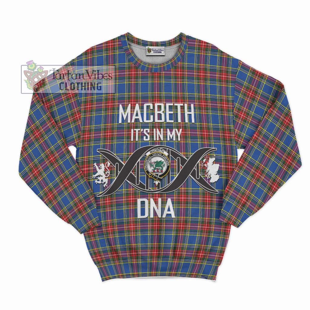 Tartan Vibes Clothing MacBeth Tartan Sweatshirt with Family Crest DNA In Me Style