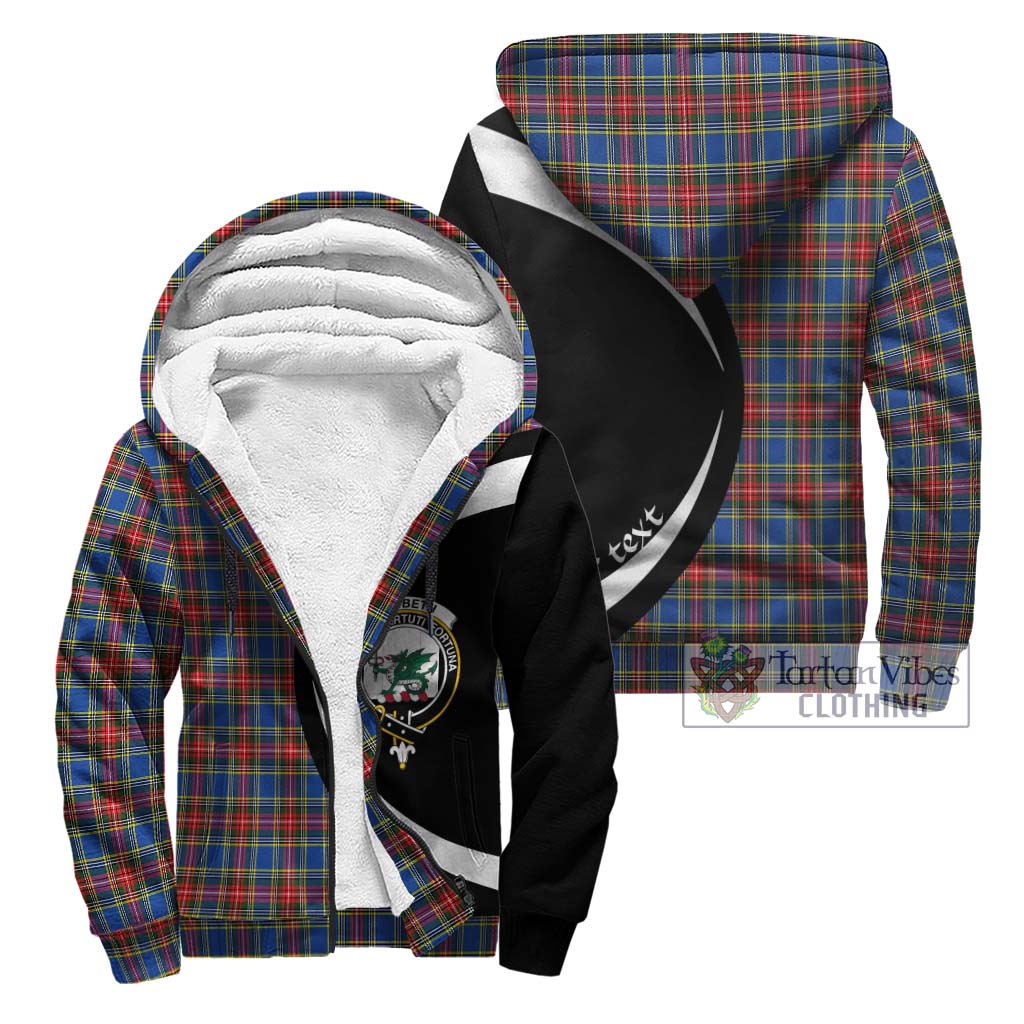 MacBeth (McBeth) Tartan Sherpa Hoodie with Family Crest Circle Style Unisex - Tartan Vibes Clothing