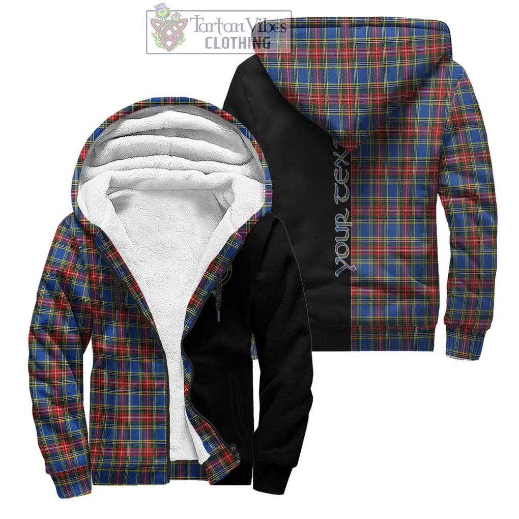 MacBeth (McBeth) Tartan Sherpa Hoodie with Family Crest and Half Of Me Style Unisex - Tartanvibesclothing Shop