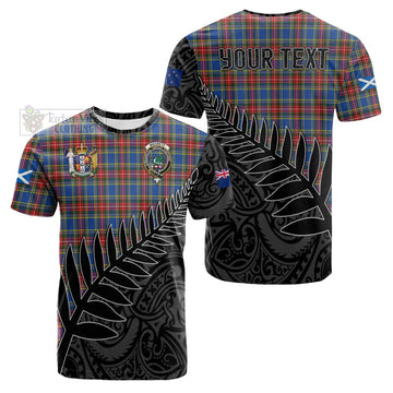 MacBeth (McBeth) Crest Tartan Cotton T-shirt with New Zealand Silver Fern Half Style