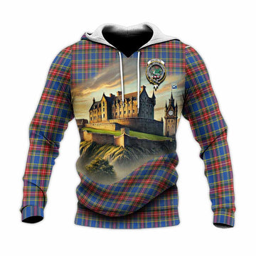 MacBeth (McBeth) Tartan Family Crest Knitted Hoodie with Scottish Ancient Castle Style Unisex Knitted Pullover Hoodie - Tartan Vibes Clothing