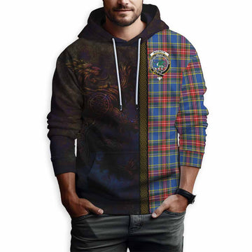 MacBeth (McBeth) Tartan Family Crest Hoodie Alba Gu Brath Be Brave Lion Ancient Style Pullover Hoodie - Tartan Vibes Clothing