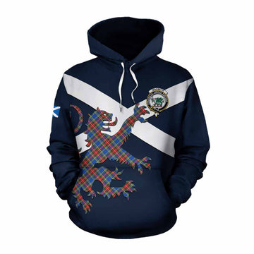 MacBeth (McBeth) Tartan Lion Rampant Cotton Hoodie Proudly Display Your Heritage with Alba Gu Brath and Clan Name Pullover Hoodie XS - Tartan Vibes Clothing