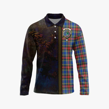 MacBeth (McBeth) Tartan Family Crest Long Sleeve Polo Shirt Alba Gu Brath Be Brave Lion Ancient Style Unisex - Tartan Vibes Clothing