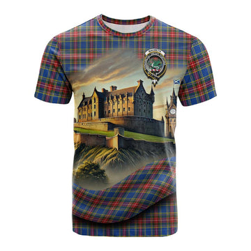 MacBeth (McBeth) Tartan Family Crest Cotton T-shirt with Scottish Ancient Castle Style Kid's Shirt - Tartan Vibes Clothing