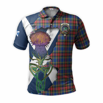 MacBeth (McBeth) Tartan Family Crest Polo Shirt Scottish Thistle Celtic Inspired Kid - Tartan Vibes Clothing