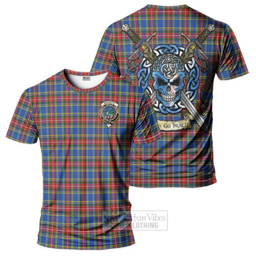 MacBeth (McBeth) Tartan T-Shirt with Family Crest Celtic Skull Style