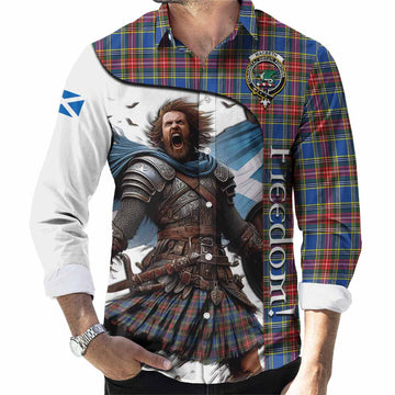 MacBeth (McBeth) Crest Tartan Long Sleeve Button Shirt Inspired by the Freedom of Scottish Warrior