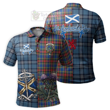 MacBeth (McBeth) Tartan Polo Shirt Happy St. Andrew's Day Half Tartan Style