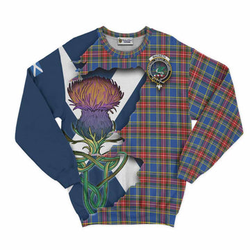 MacBeth (McBeth) Tartan Family Crest Sweatshirt Scottish Thistle Celtic Inspired Unisex - Tartan Vibes Clothing