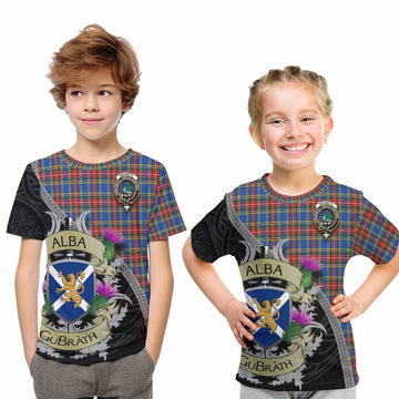 MacBeth (McBeth) Tartan Family Crest Kid T-Shirt Lion Rampant Royal Thistle Shield Celtic Inspired Youth XL Size14 - Tartan Vibes Clothing