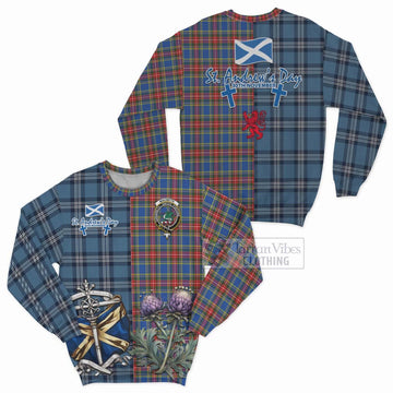 MacBeth (McBeth) Tartan Sweatshirt Happy St. Andrew's Day Half Tartan Style