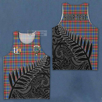 MacBeth (McBeth) Crest Tartan Men's Tank Top with New Zealand Silver Fern Half Style