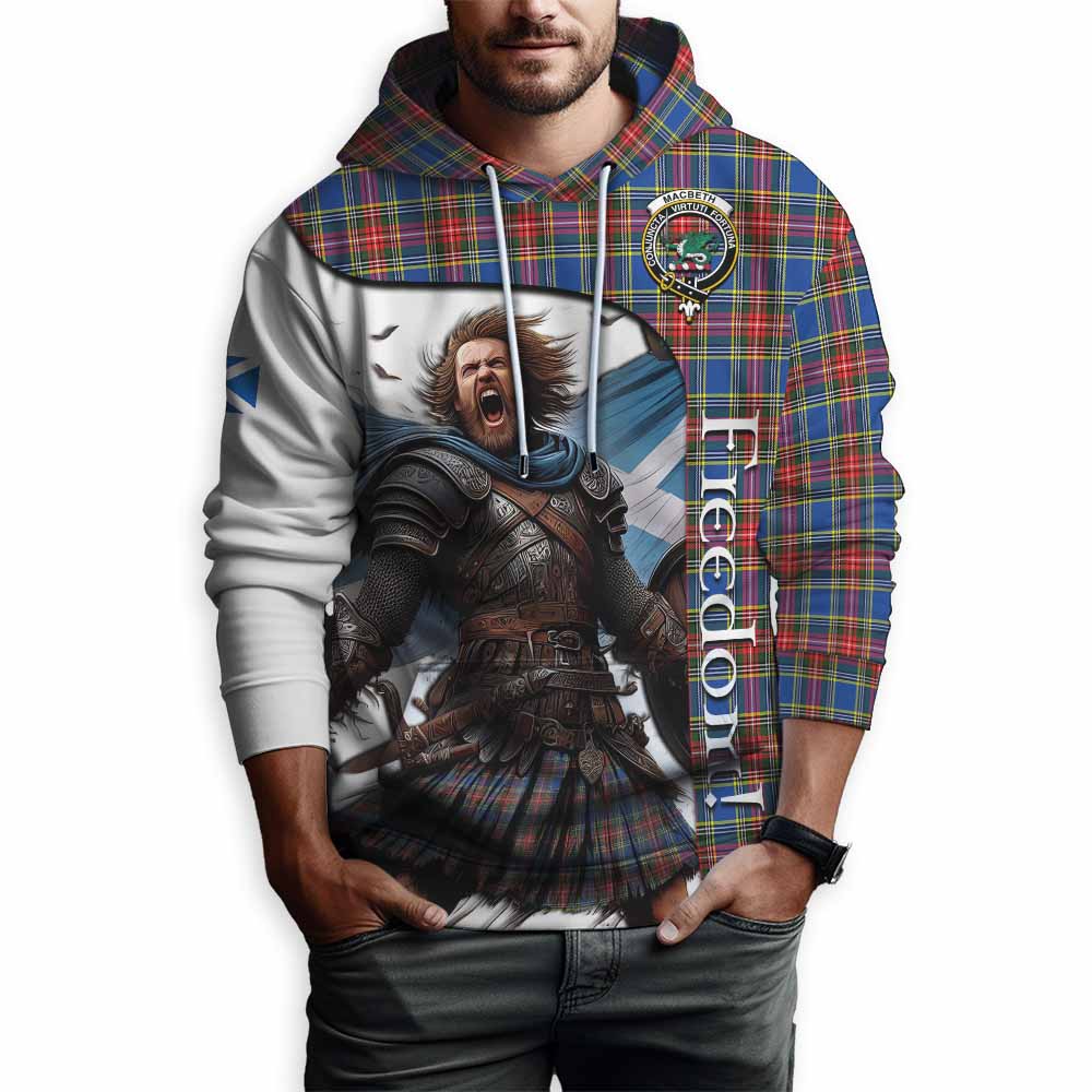 Tartan Vibes Clothing MacBeth (McBeth) Crest Tartan Hoodie Inspired by the Freedom of Scottish Warrior