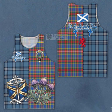 MacBeth (McBeth) Tartan Men's Tank Top Happy St. Andrew's Day Half Tartan Style