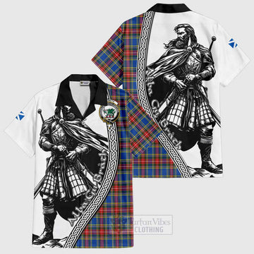 MacBeth (McBeth) Tartan Clan Crest Hawaiian Shirt with Highlander Warrior Celtic Style Kid - Tartan Vibes Clothing